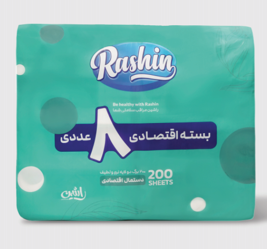 دستمال کاغذی 400 برگ 8 عددی