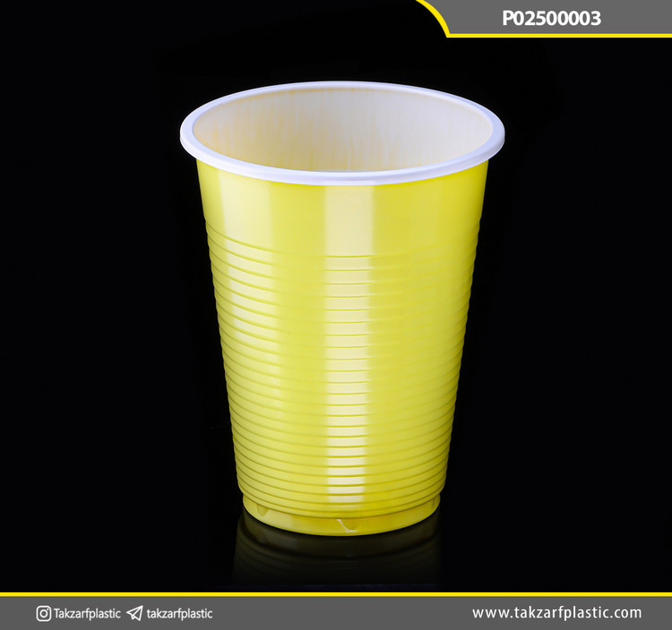 لیوان یکبارمصرف آبخوری تکلایه رنگی